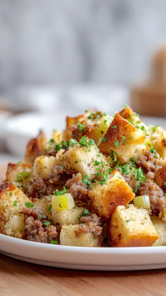 ground sausage and stuffing