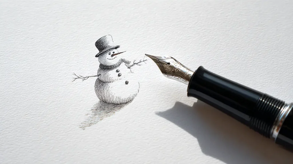 snowman drawing
