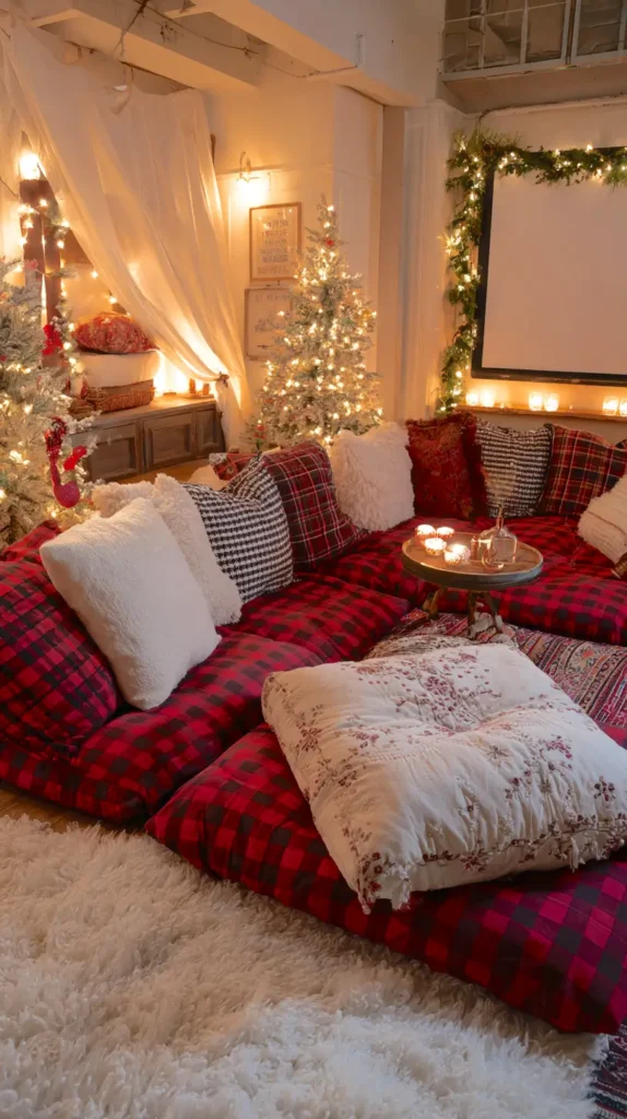 Christmas sleepover set-up