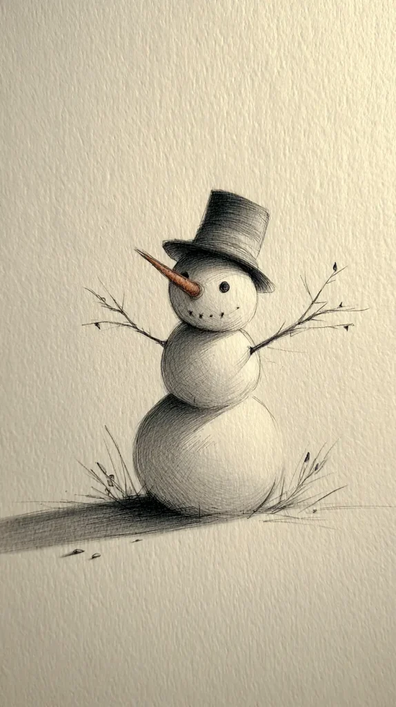 snowperson sketch