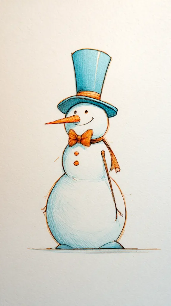 snowperson sketch