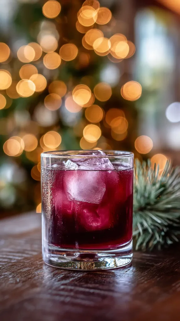 deep-purple colored cocktail