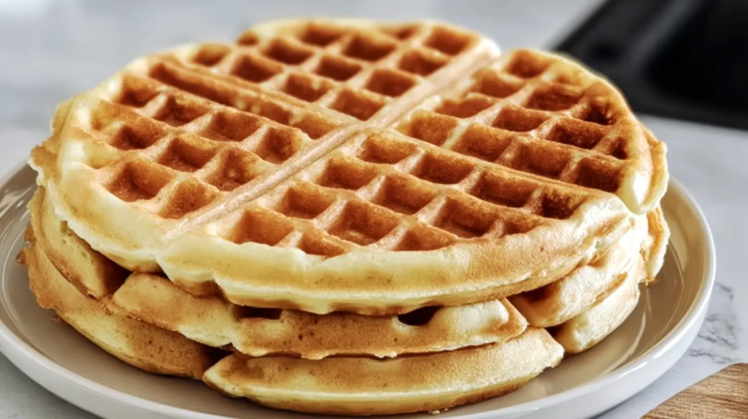 protein waffles on a plate