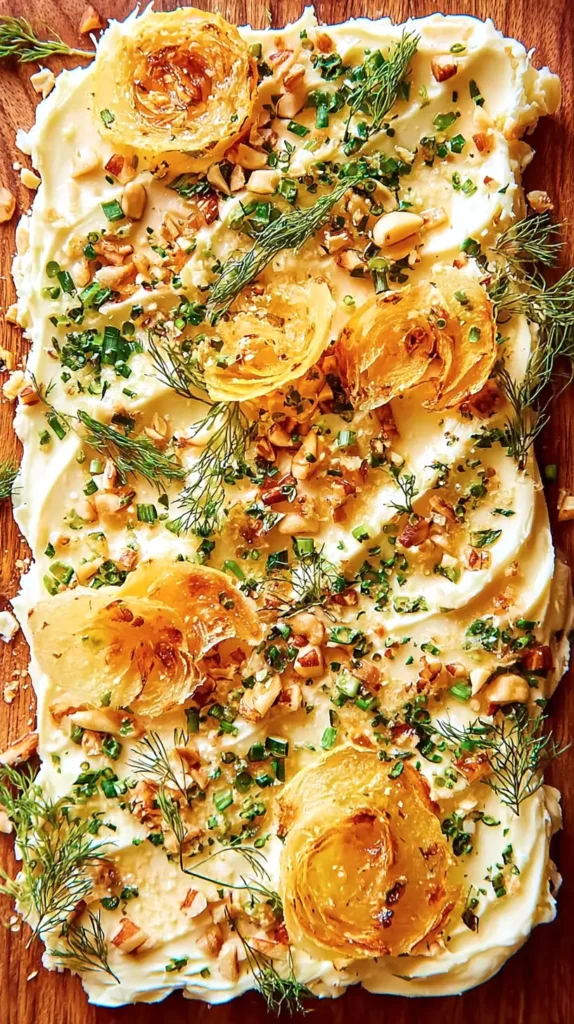 butter board charcuterie with garlic chips