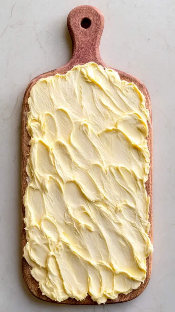 plain butter on a board