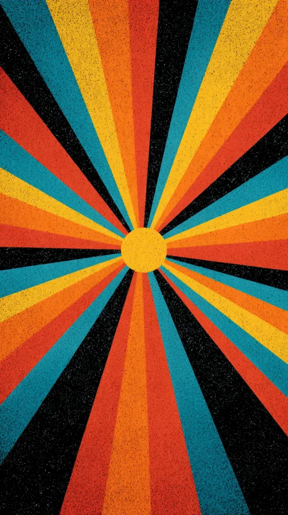 sunburst retro wallpaper