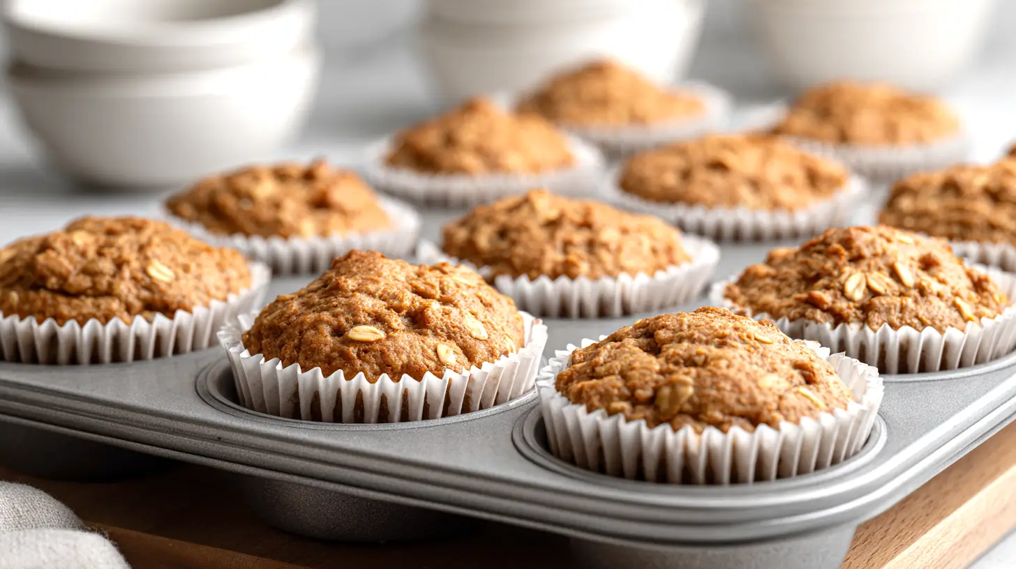 banana oat muffins