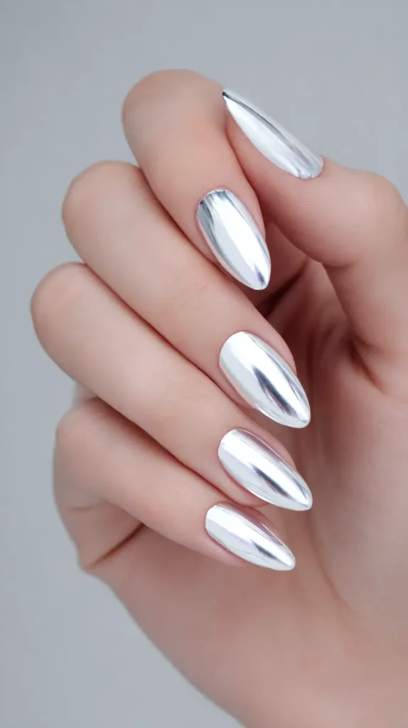 silver manicure