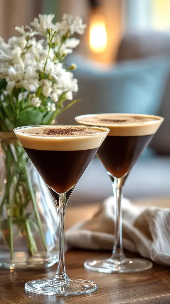 espresso martini, set of two cocktails