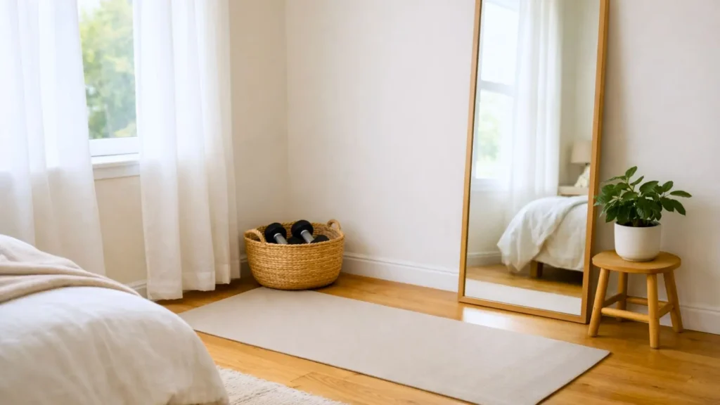 yoga mat in a room
