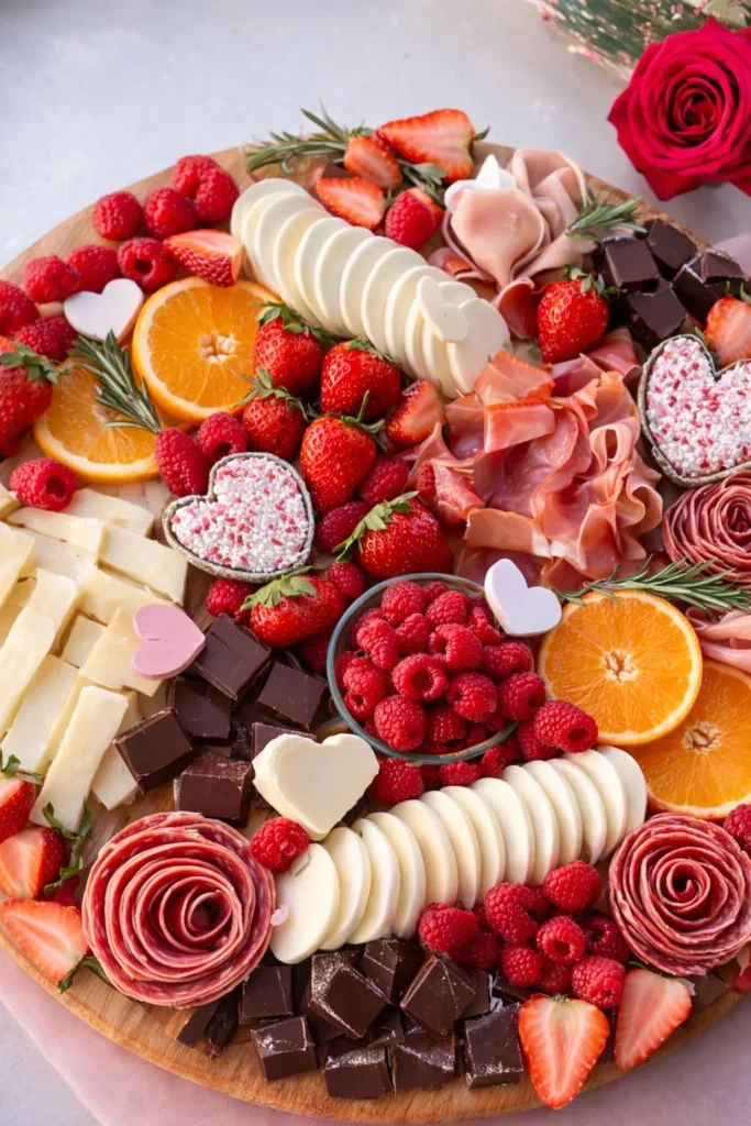 Valentine grazing boards, circular in shape