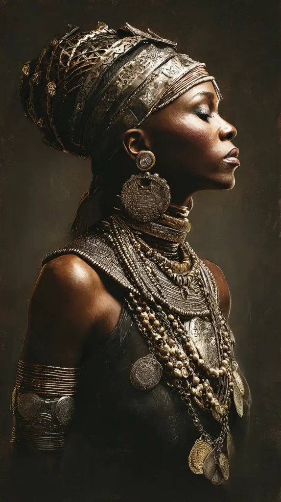 female in metal garb