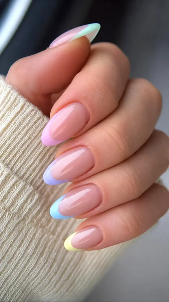 pastel tips, Easter nail ideas