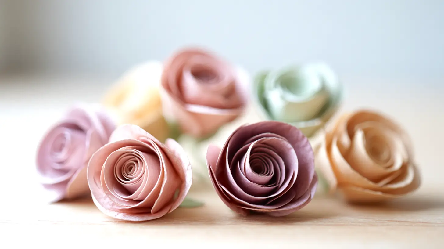 rolled paper flowers