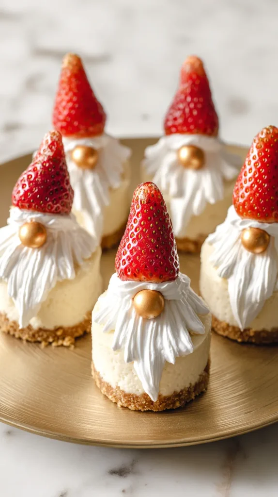 Thanksgiving, gnome mini cheesecake bites