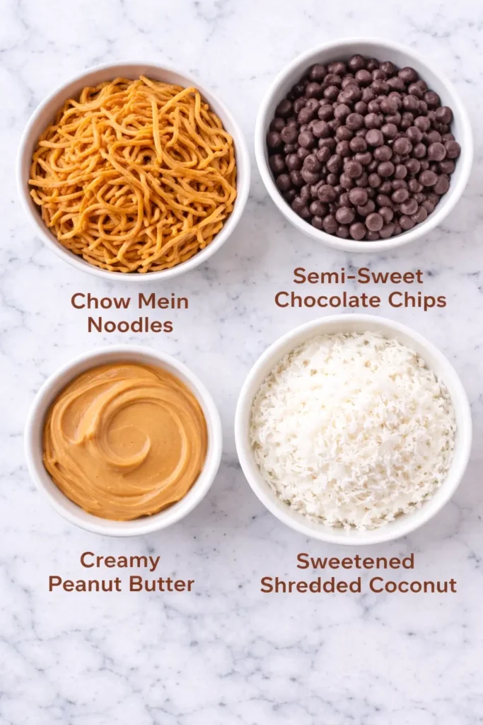 ingredients in bowls