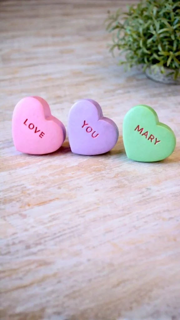 tilted conversation hearts