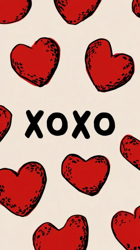 xoxo heart background