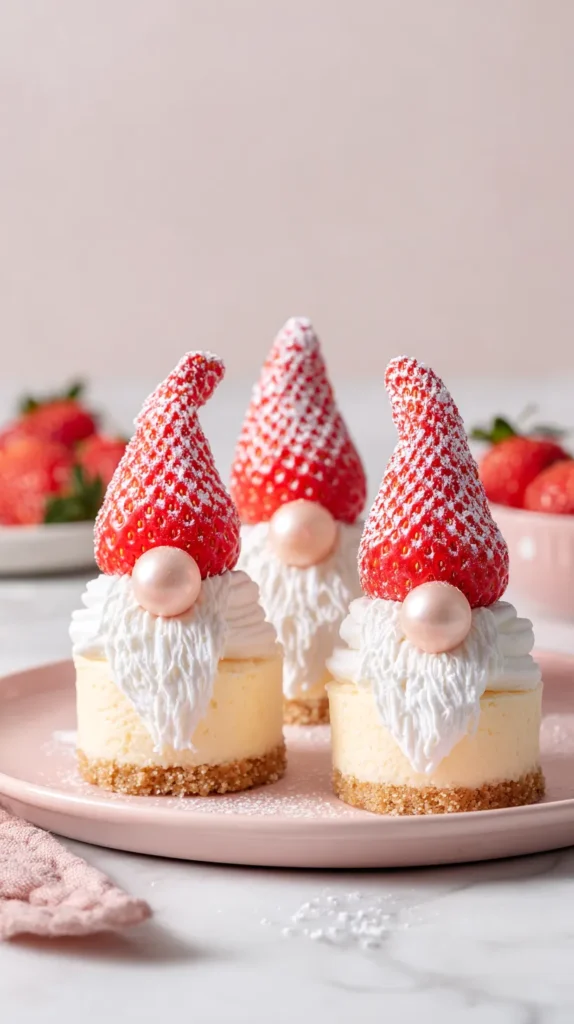 Easter gnome mini cheesecake