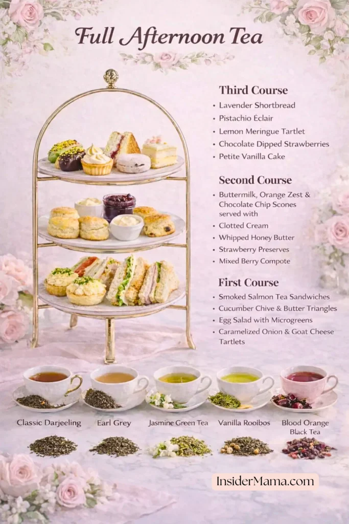 full afternoon tea menu