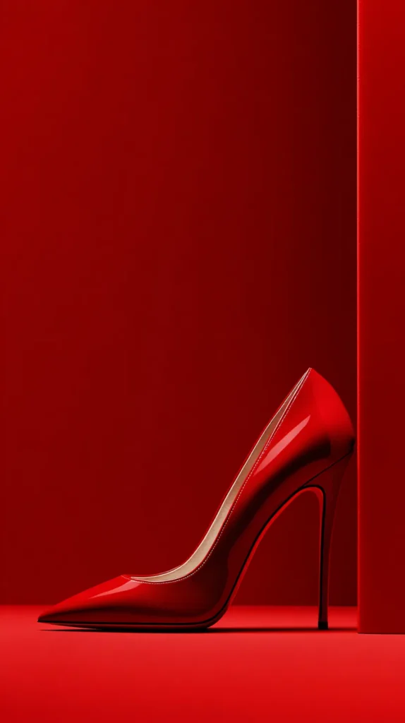red stiletto high heel