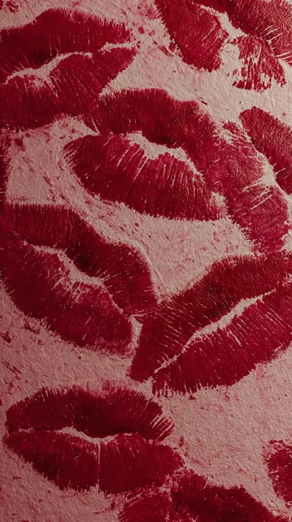 lipstick marks on the wall