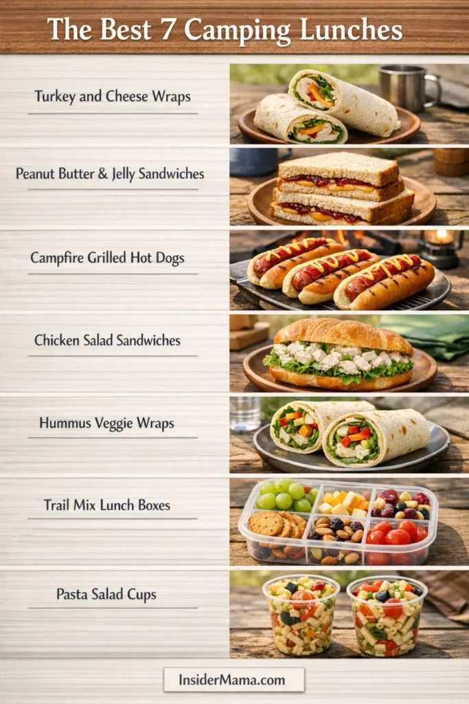 lunch, camping ideas