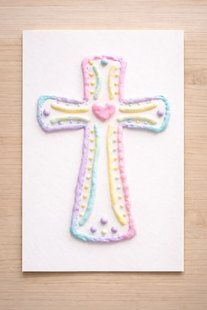 puffy paint cross