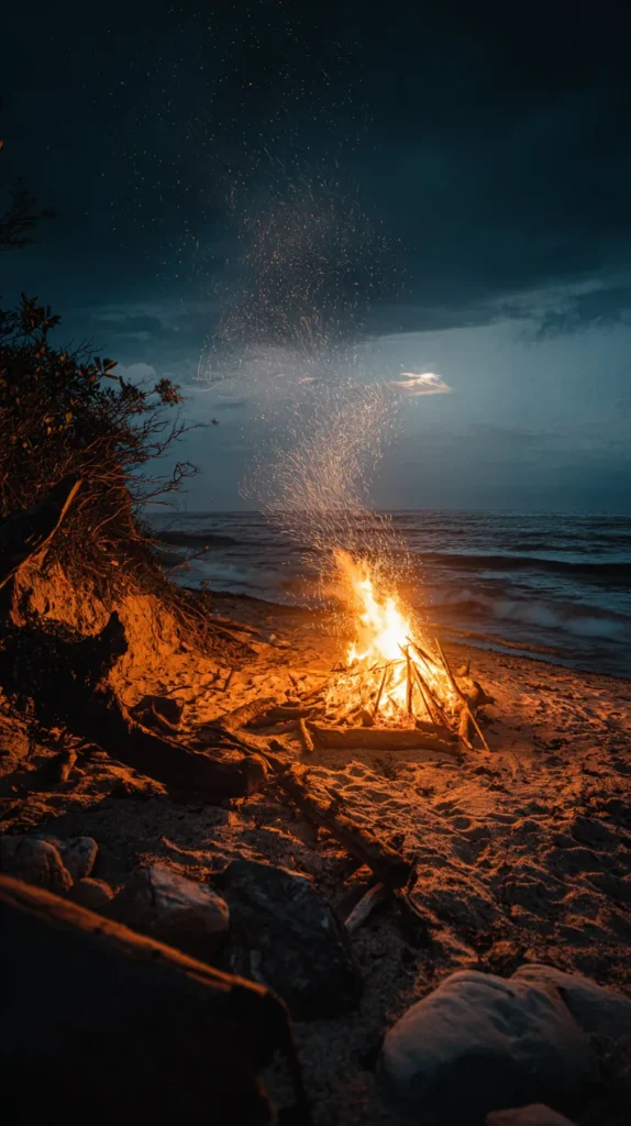 bonfire on the beach