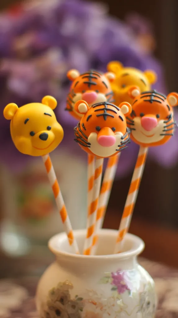 pooh bear and tigger, winnie the pooh cake pops
