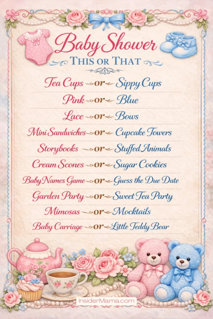 Baby shower this or that game