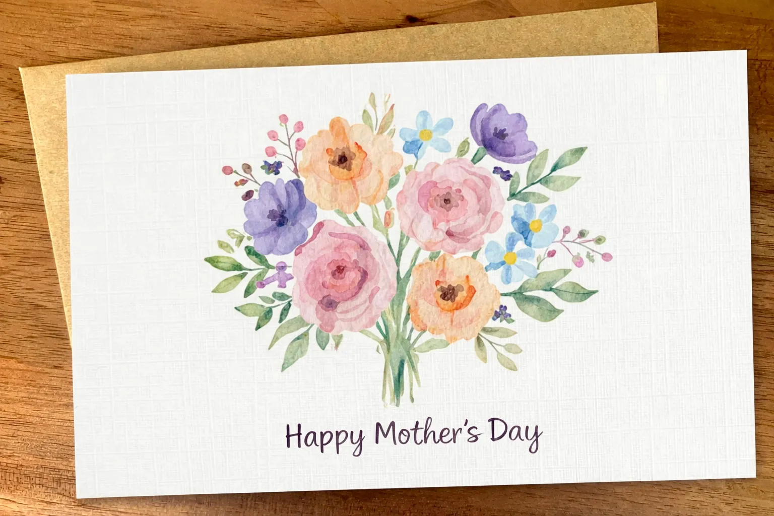 floral greeting card for Mother's day