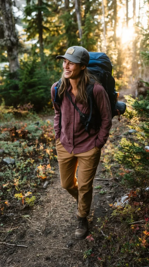 Woman in an outdoor adventure setting