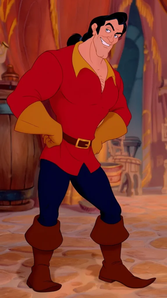 Gaston (Beauty and the Beast): A narcissistic, arrogant hunter animated