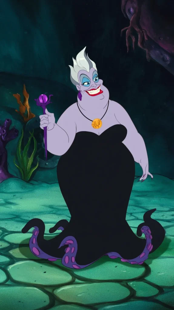 Ursula (The Little Mermaid): A sea witch specializing in treacherous deals, animated