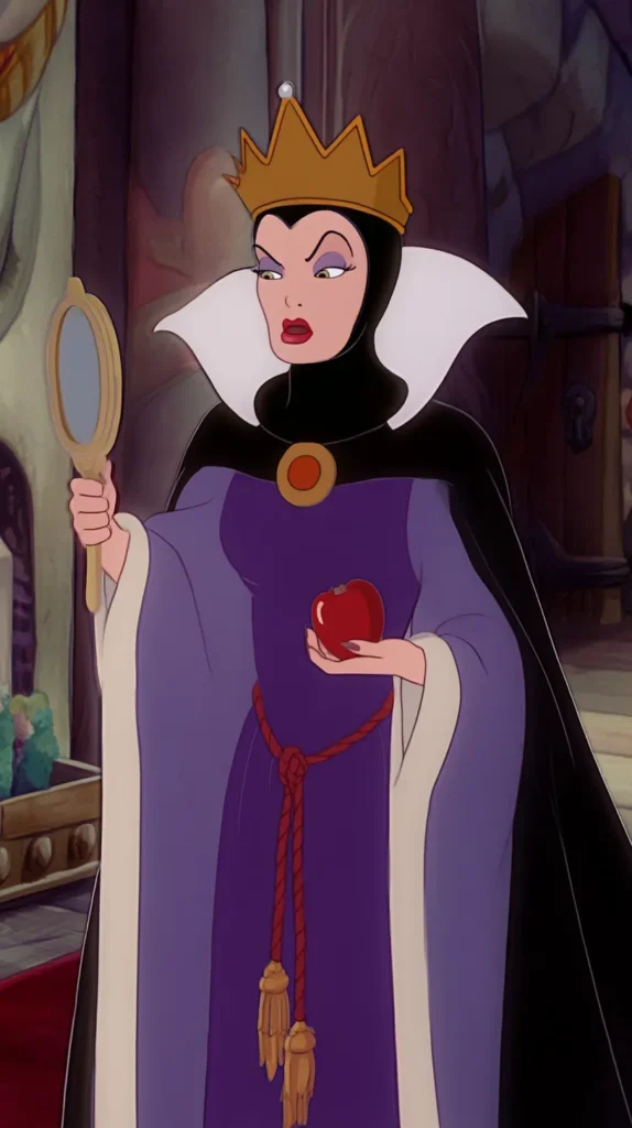 The Evil Queen (Snow White): Driven by vanity and envy, animated