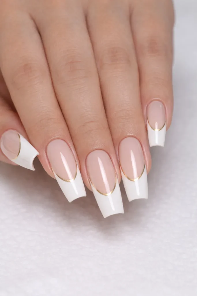 white tips, nails, French manicure