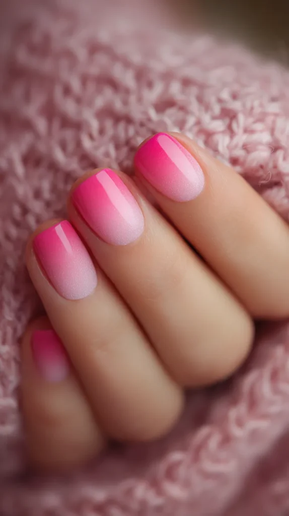 pink ombre manicure