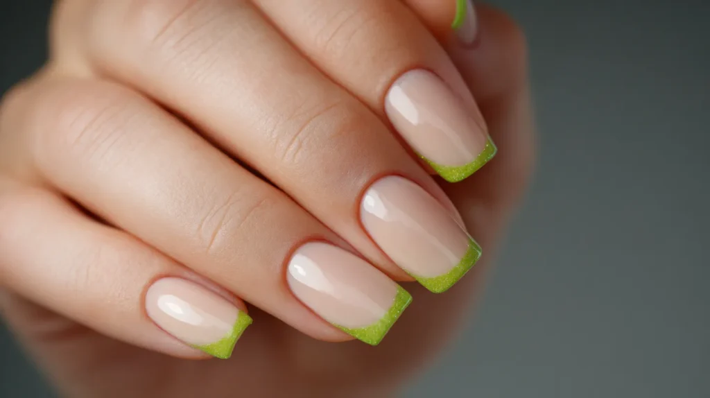 lime tips, May nails ideas
