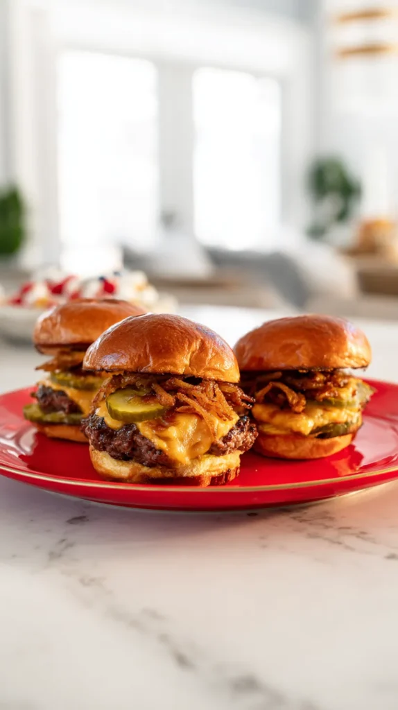 memorial day sliders, food,