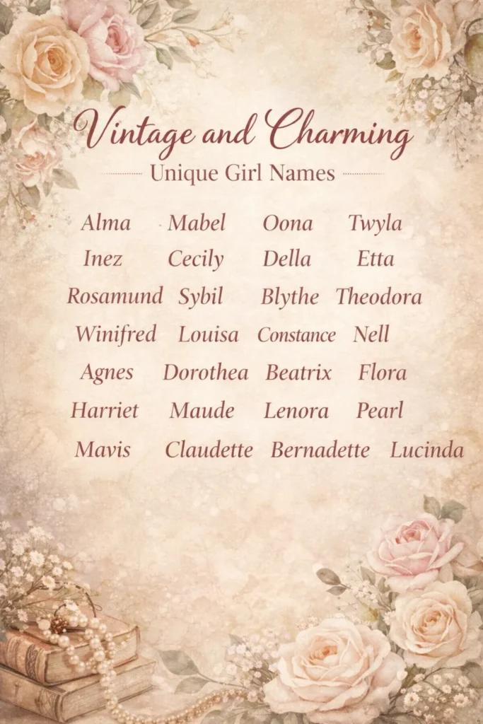 vintage names for girls list