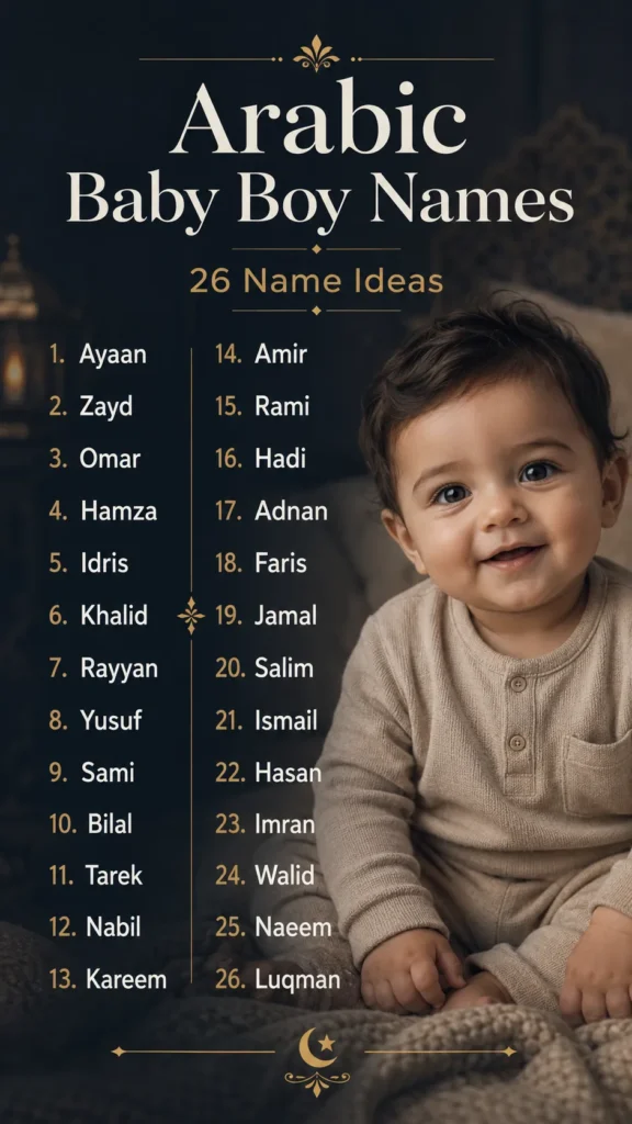 listing of names, image of a baby