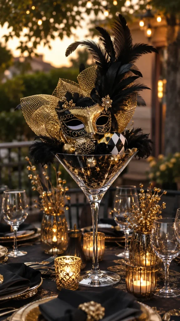 masquerade-themed decor