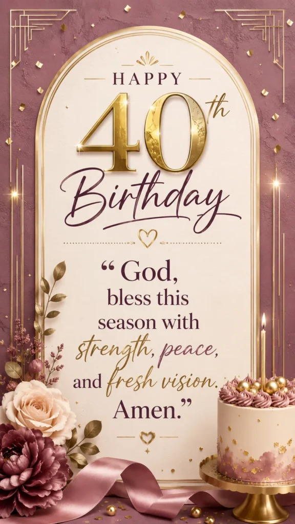 40th birthday message of faith, prayer for a birthday