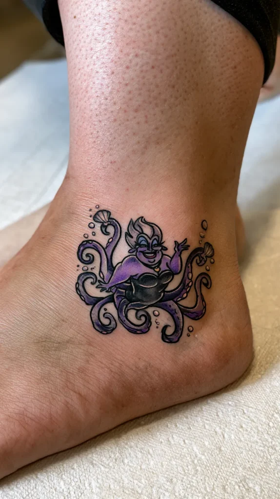 ankle tattoo of Ursula