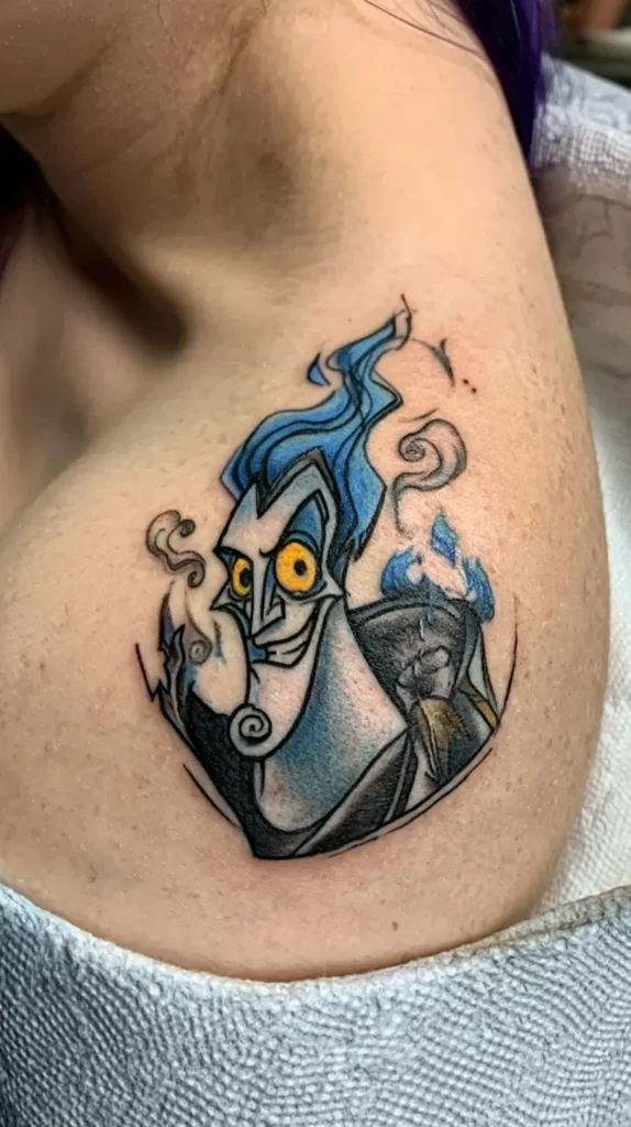 Hades color image on shoulder