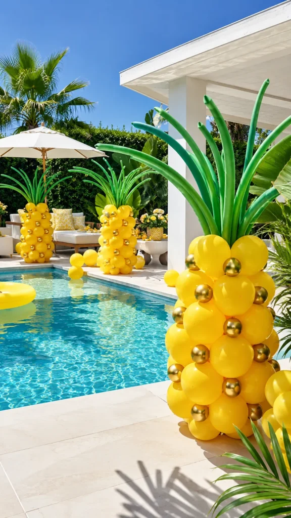 balloon pineapple sculptures
