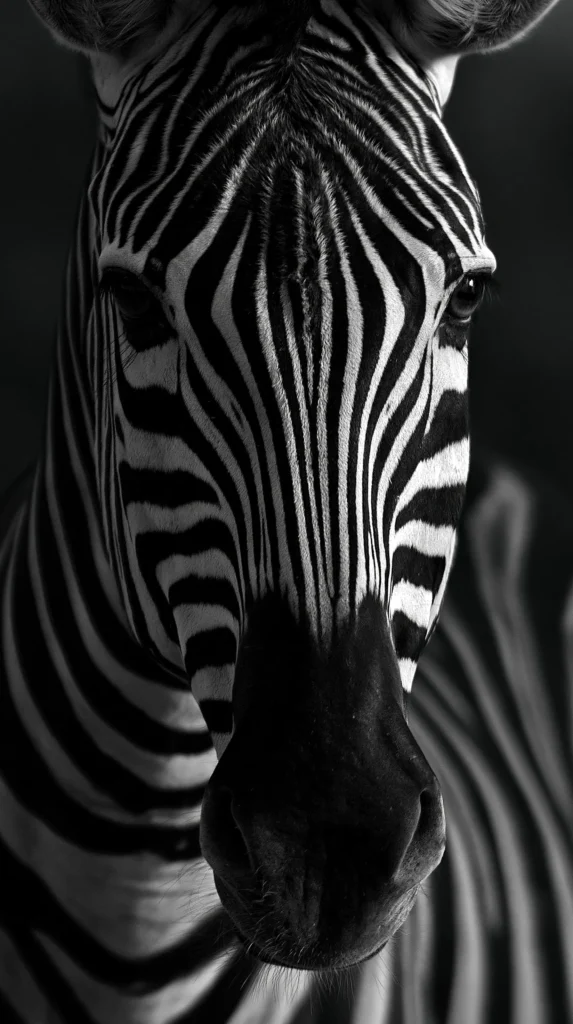 zebra, black and white wallpaper