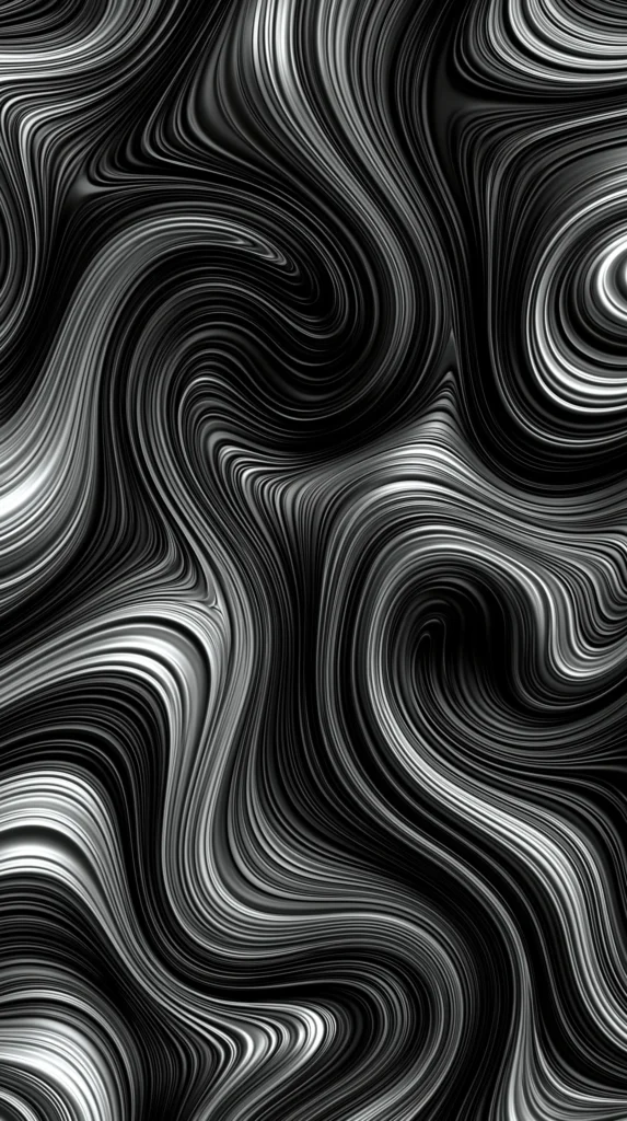black and white Thick abstract swirls