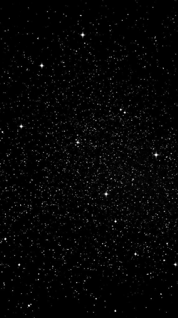 tiny white stars on a black background, space scene
